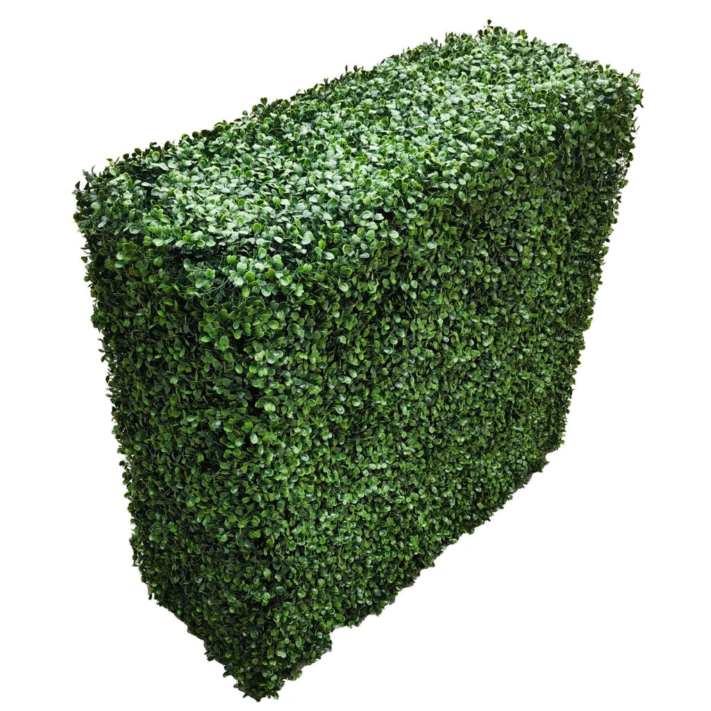 Two Tone Green Boxwood Artificial Hedge 40×40in – UV Resistant – Commercial Grade