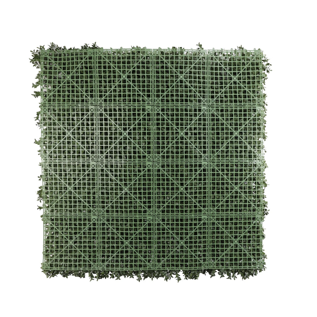 Dense Lush Boxwood Artificial Vertical Garden Green Wall Panel 40×40in 11 SQ FT – NFPA 701 Certified – UV Resistant – Commercial Grade