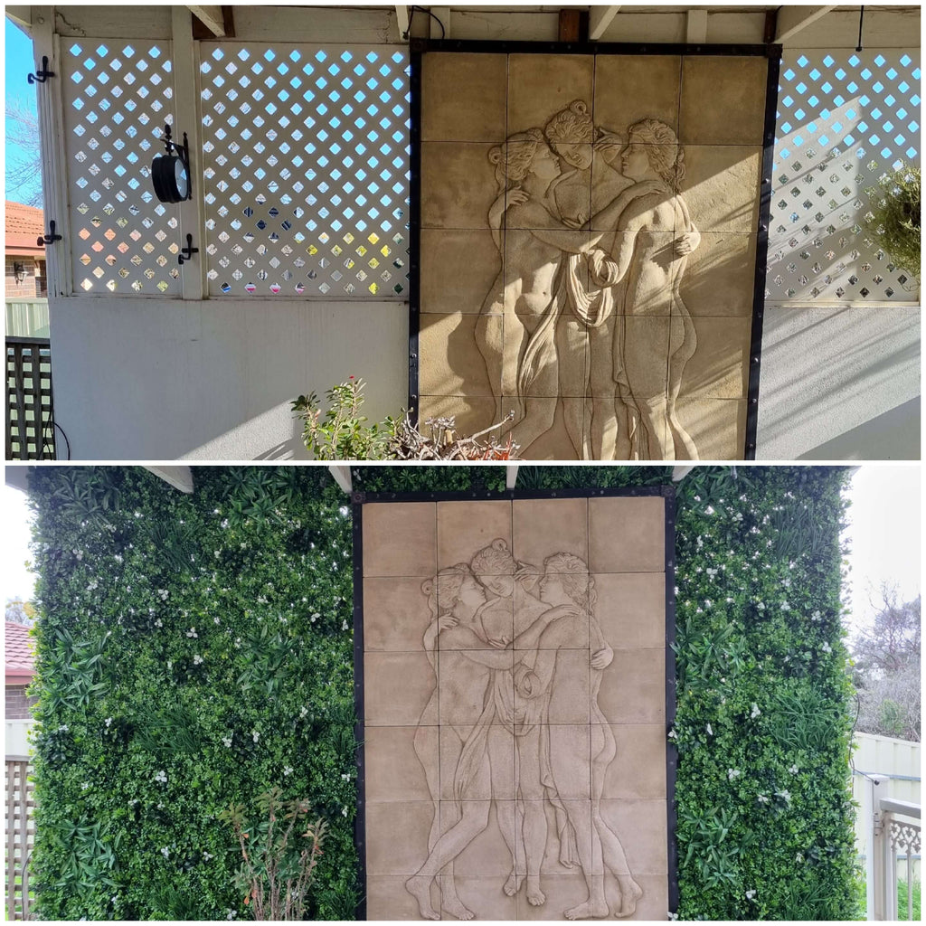 Sample Panel – White Oasis Vertical Garden (Small Sample)