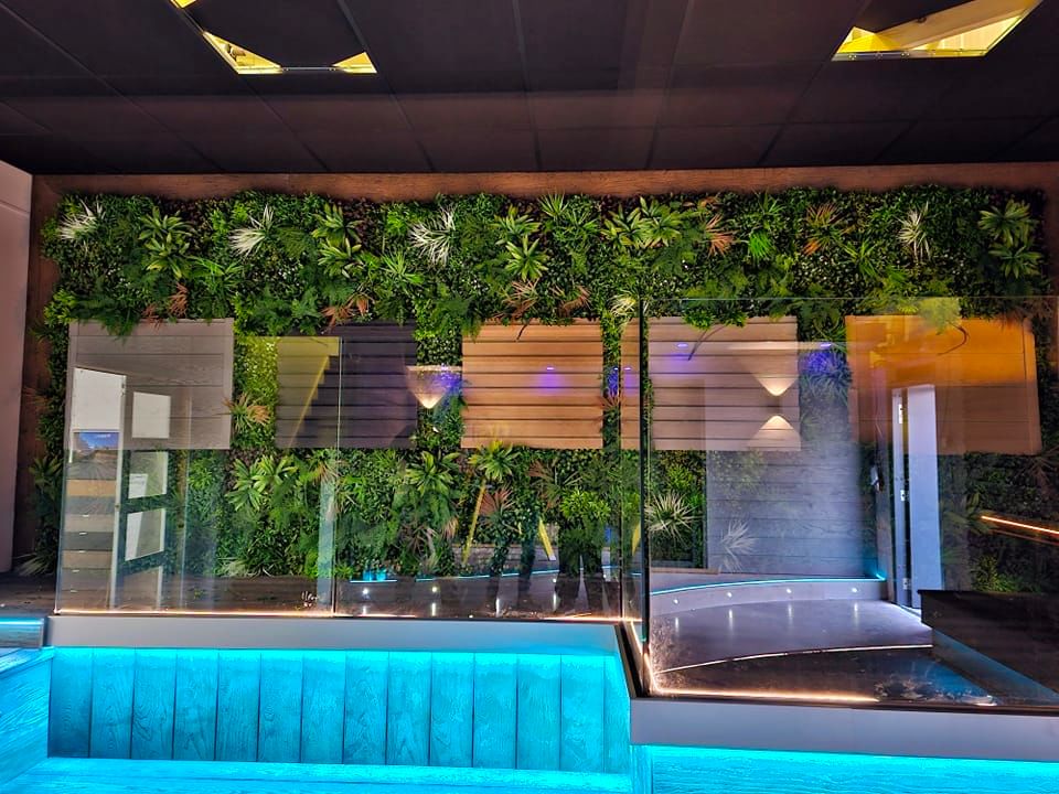 Wild Tropics Artificial Vertical Garden Green Wall Panel 40×40in 11 SQ FT – UV Resistant – Commercial Grade