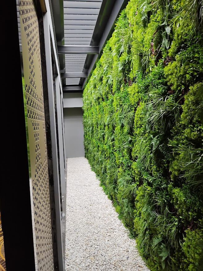 Country Fern Artificial Vertical Garden Green Wall Panel 40×40in 11 SQ FT – UV Resistant – Commercial Grade