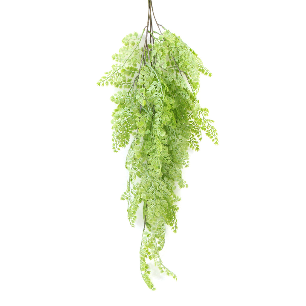 Light Green Maidenhair Fern Artificial Hanging Plant 31in – UV Resistant