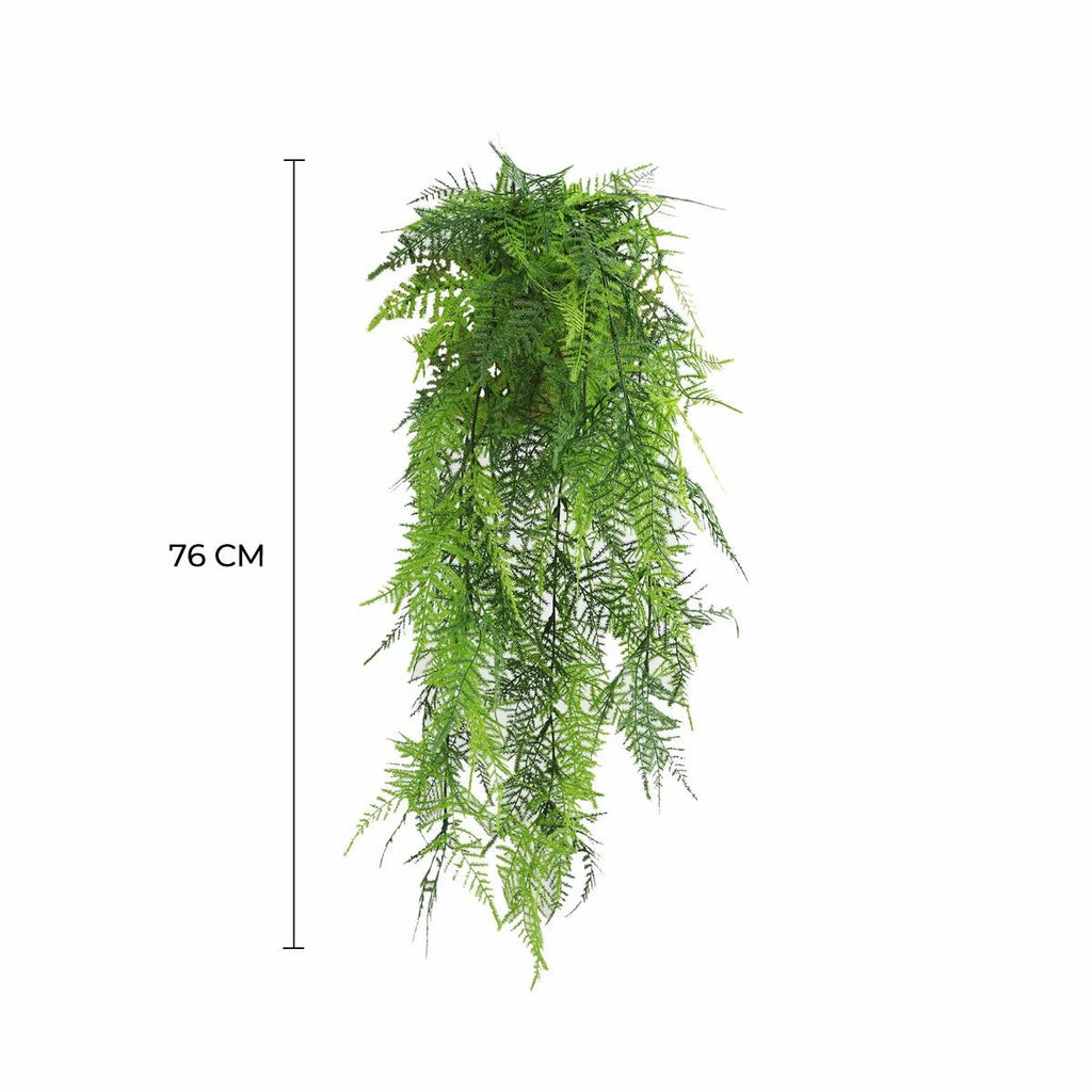 Lace Fern Garland Artificial Hanging Bush 5.9×30in – NFPA 701 Certified – UV Resistant
