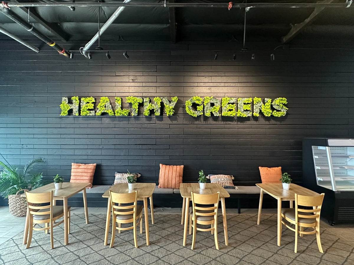 Natural Green and White Moss Artificial Vertical Garden Green Wall Panel 40×40in – UV Resistant – Commercial Grade