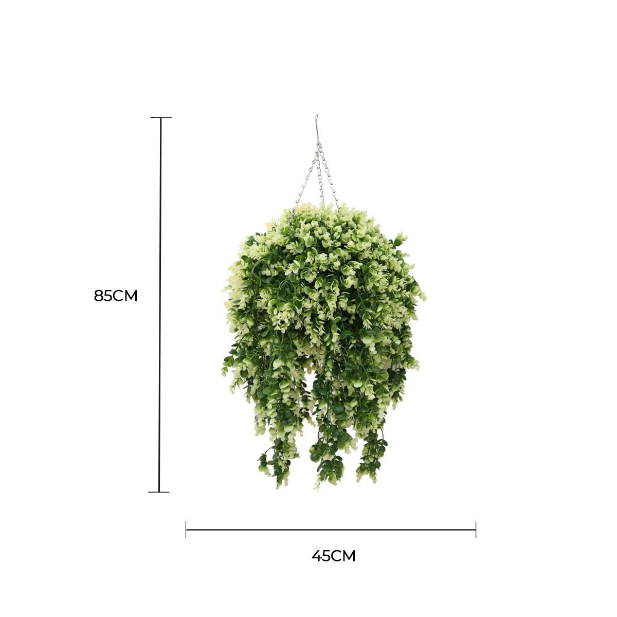 Artificial Hanging Basket – Spring Evergreen – UV Resistant