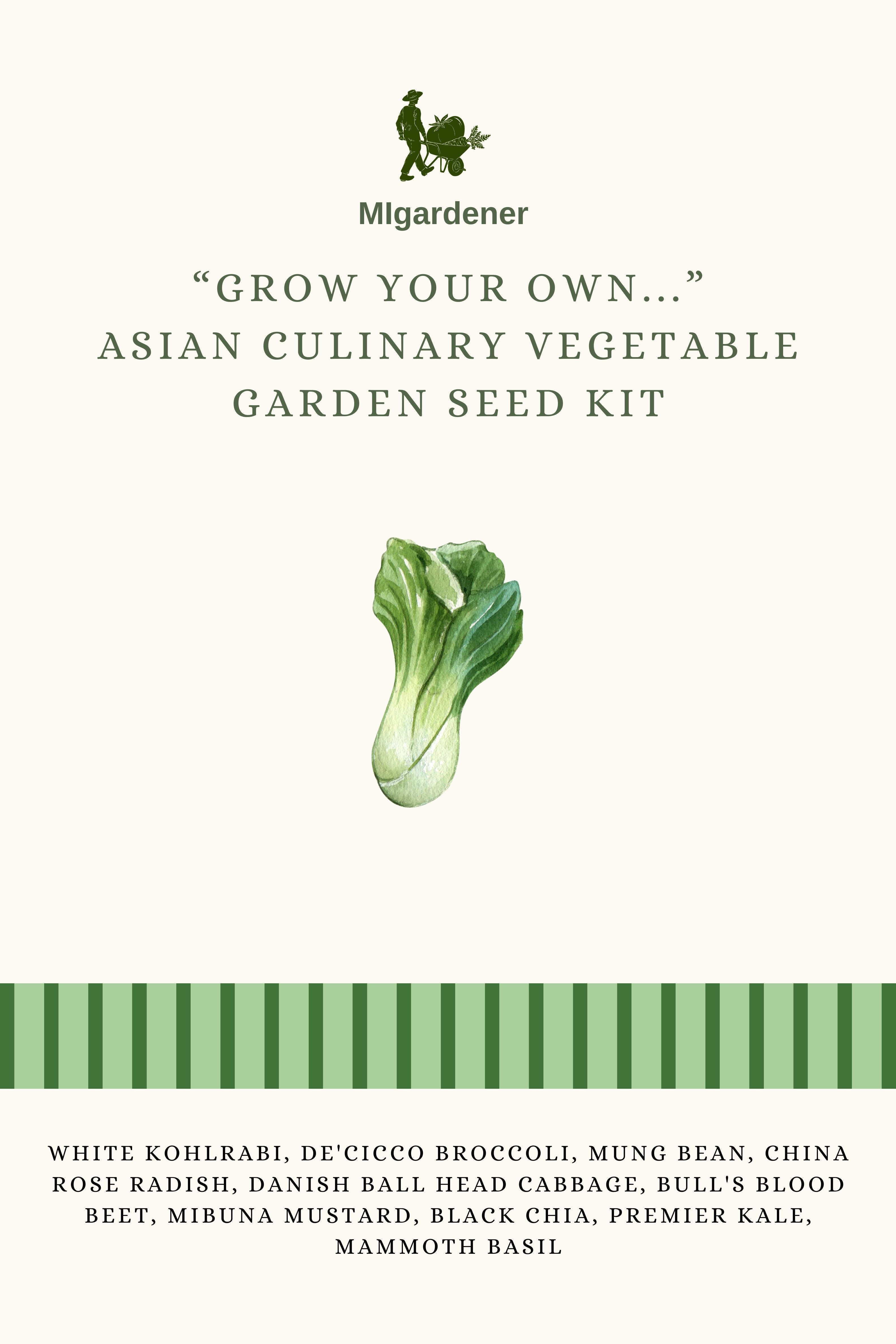 Grow Your Own Asian Culinary Vegetable Kit