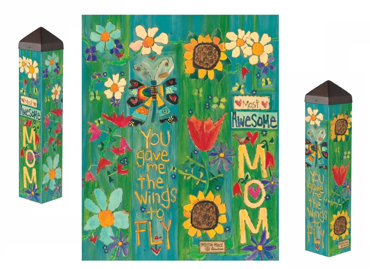 Awesome Mom Art Pole 20 Inches Tall Mothers Day