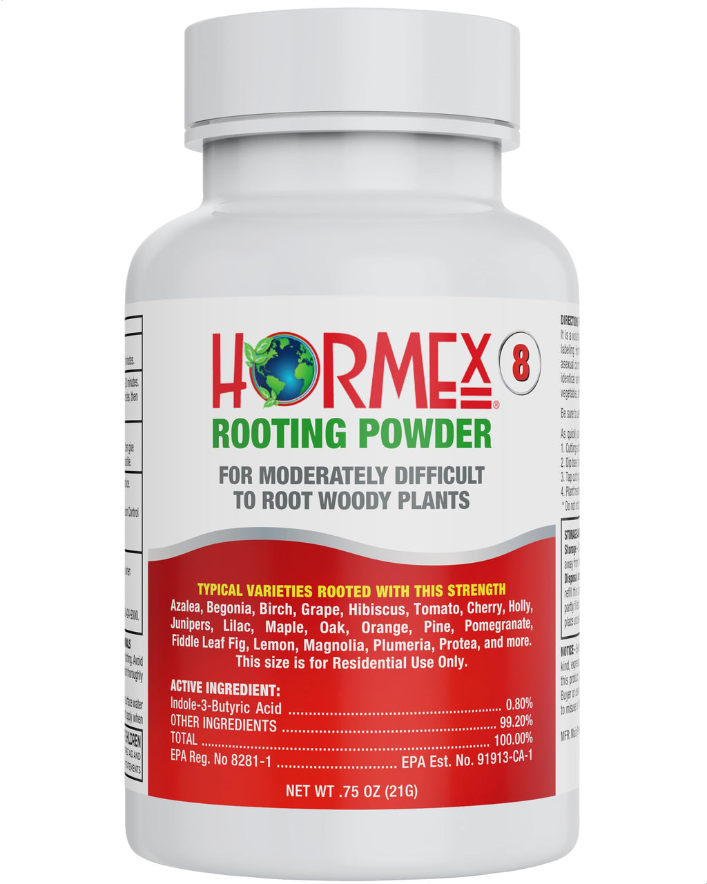 Hormex Rooting Duo: Vitamin B1 Rooting Hormone Concentrate & Rooting Powder #8 for Moderately Difficult to Root Plants