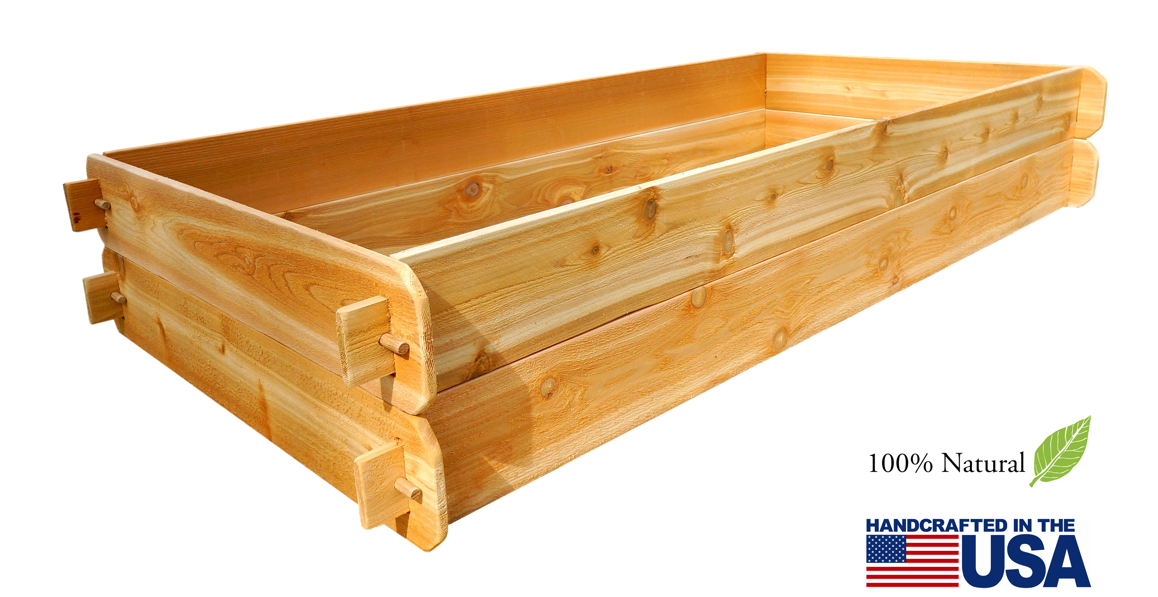 Set of 2 Double-Deep 3x6 Cedar Wood Raised Garden Beds - Timberlane Gardens