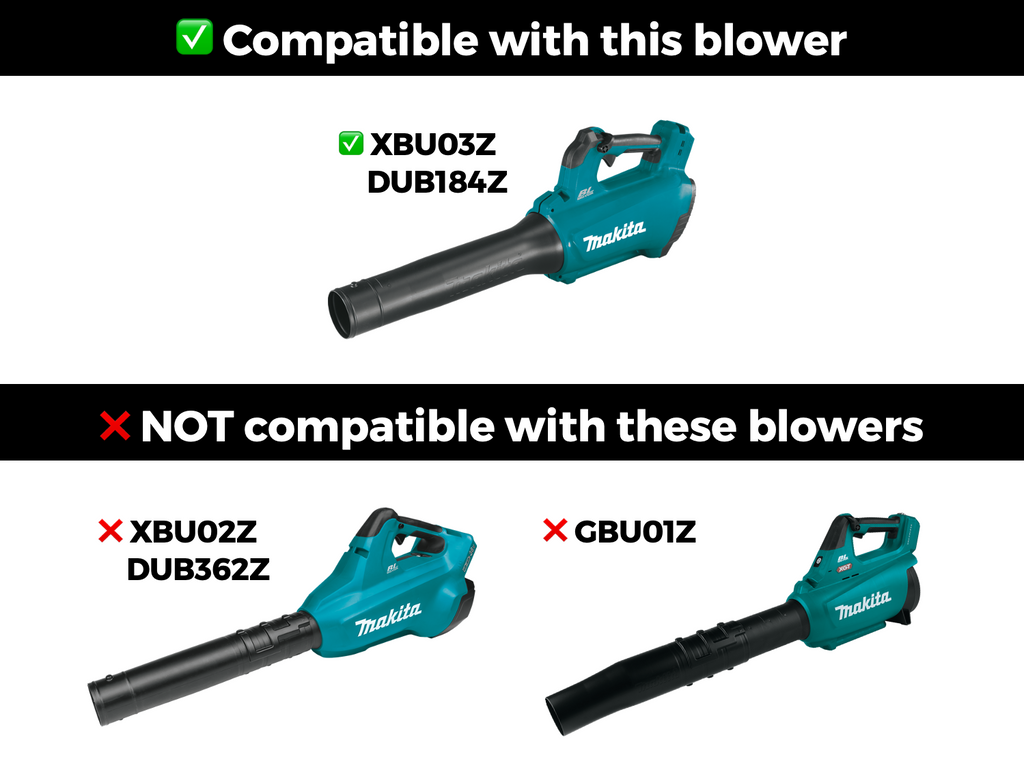 STUBBY® Car Drying Nozzle for Makita 18V LXT Leaf Blower (XBU03Z & DUB184Z)