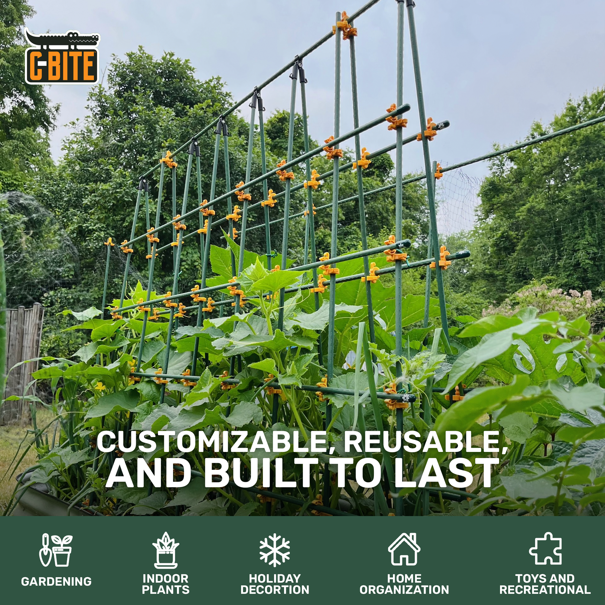 5' or 6' Monster Plant Support!  Custom Trellis & Tomato Cage Kit - The All Purpose Heavy Lifter
