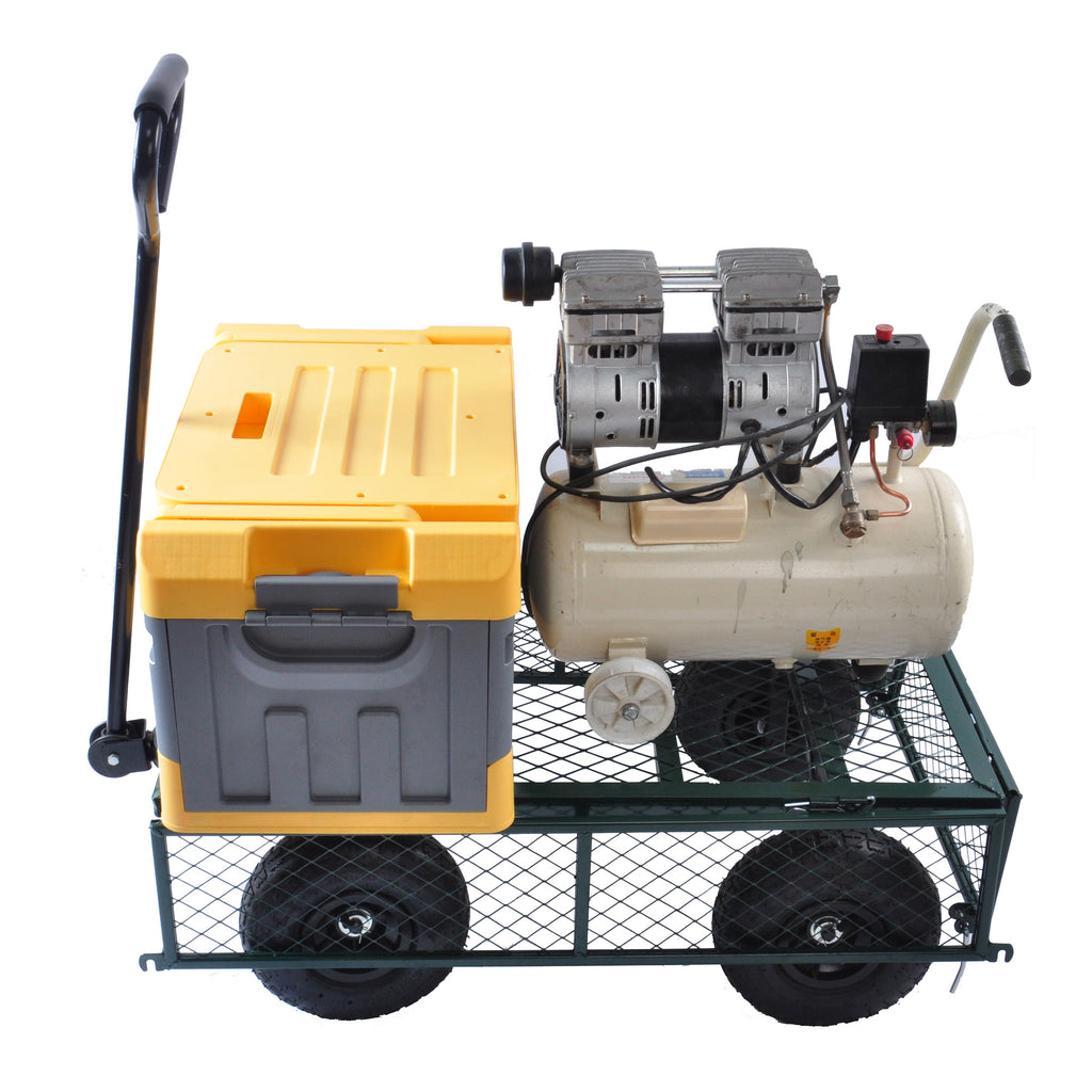2-in-1 Garden Wagon and Flatbed Yard Cart