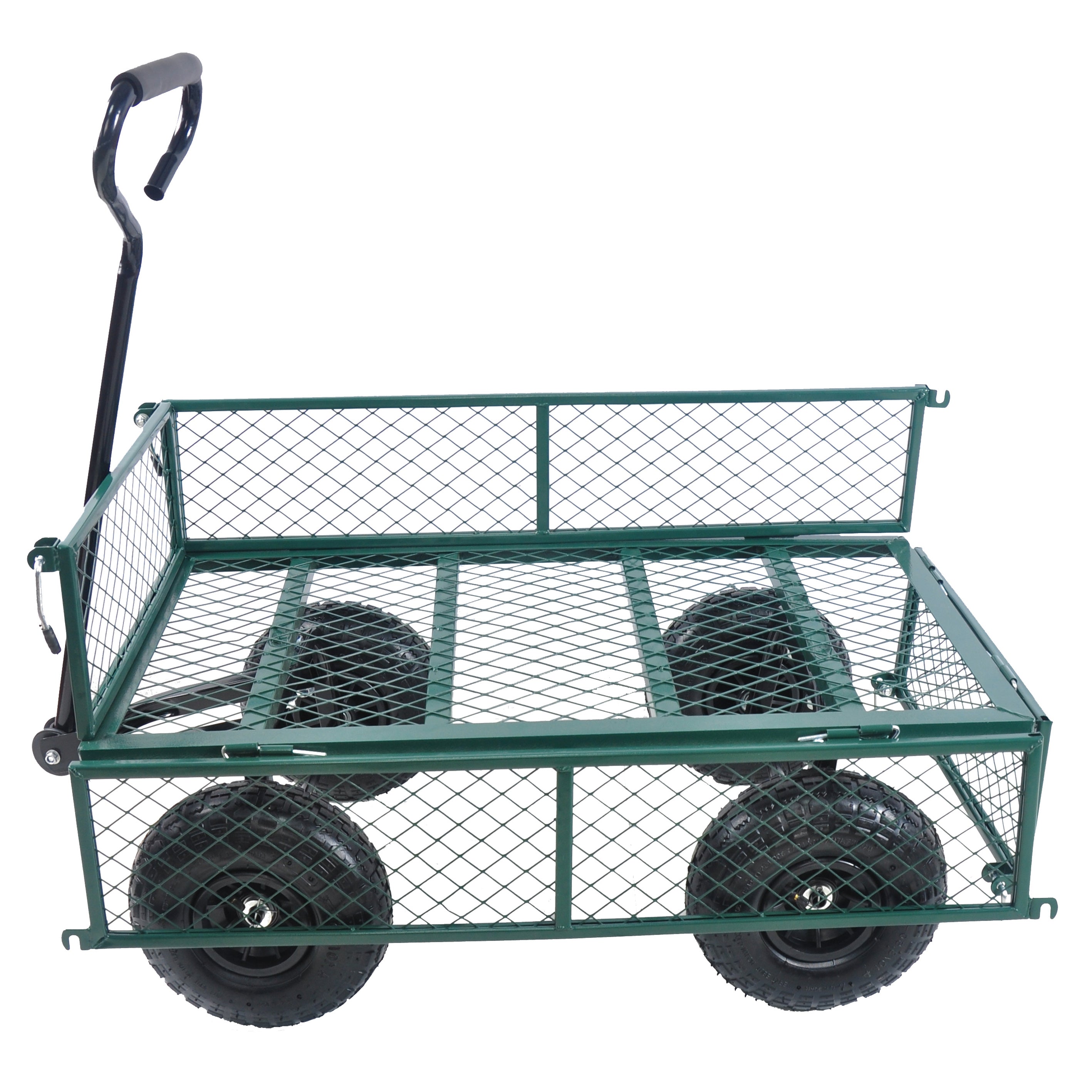2-in-1 Garden Wagon and Flatbed Yard Cart