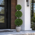4' Artificial White Flower Topiary Tree