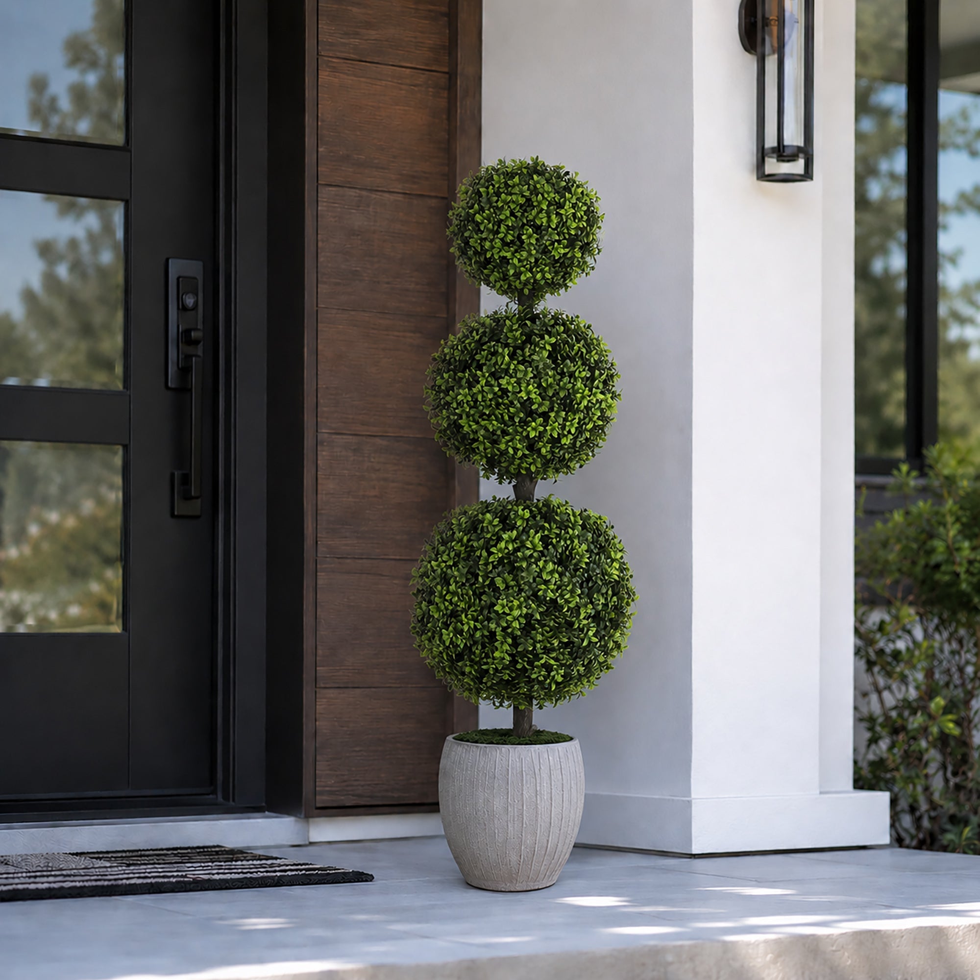 4' Artificial English Boxwood Topiary Tree