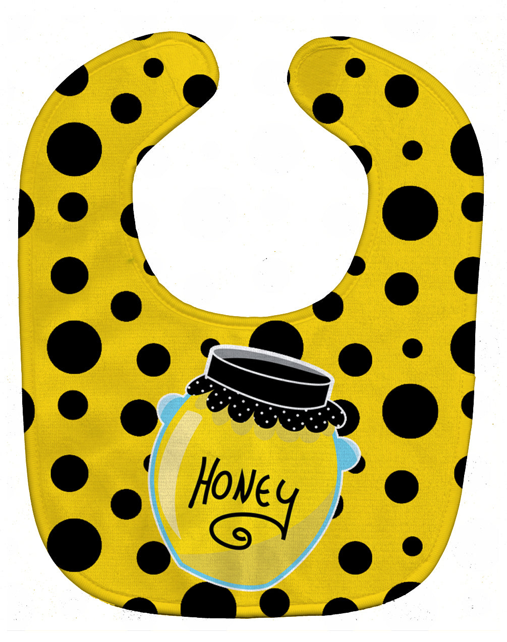 Bee Honey Jar on Polkadots Baby Bib BB8598BIB