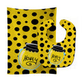 Bee Honey Jar on Polkadots Baby Bib & Burp Cloth BB8598STBU