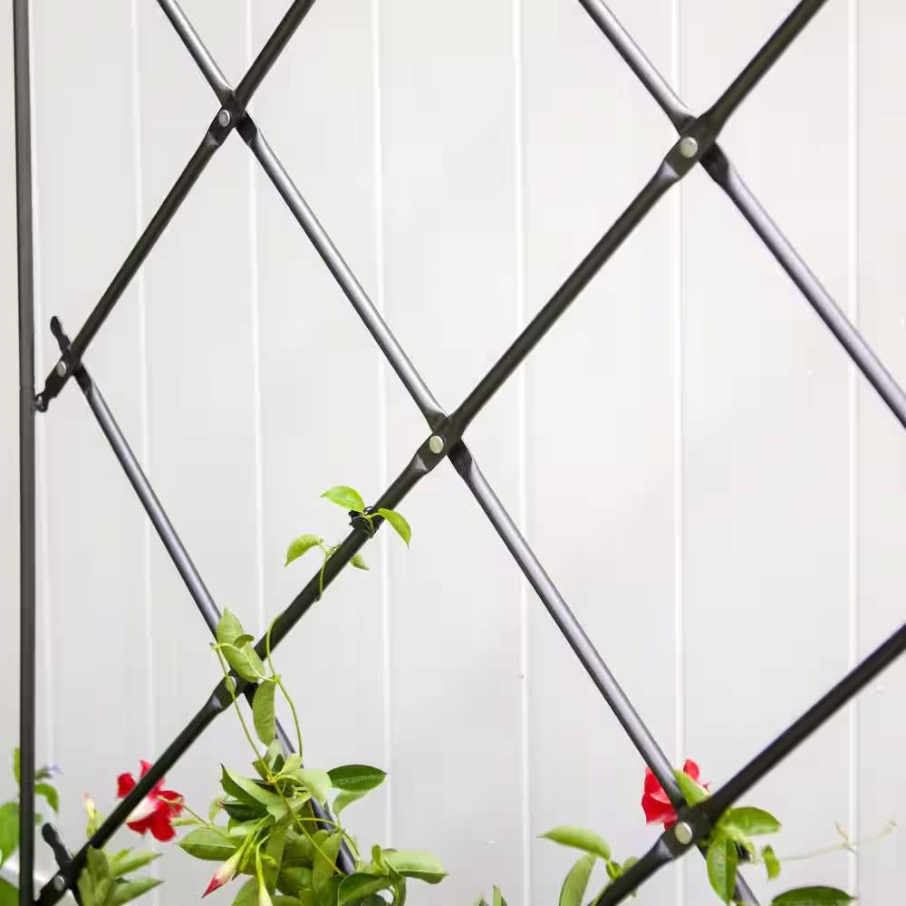 Outdoor 7-FT. Tall Wrought Iron Lattice Garden Trellis