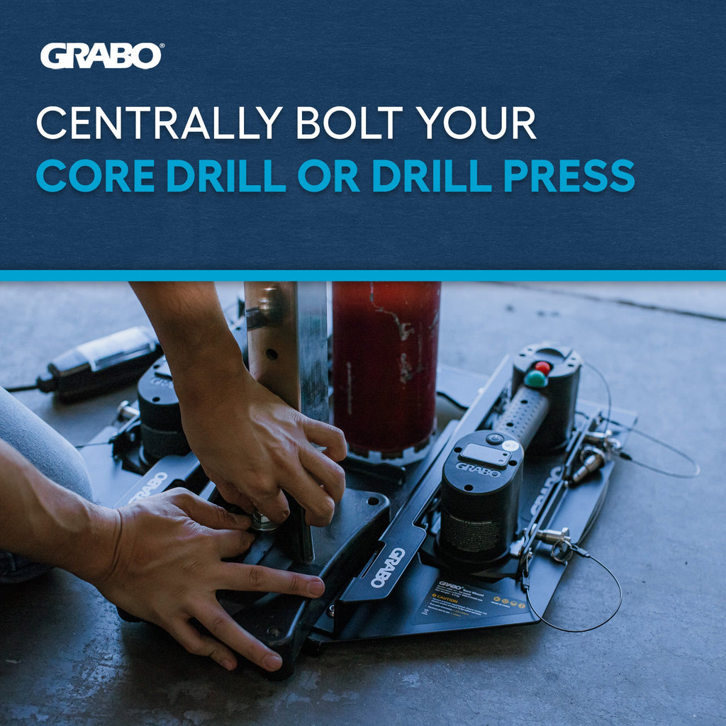 GRABO Bore Mount Core Drill Holder, Two-Cup