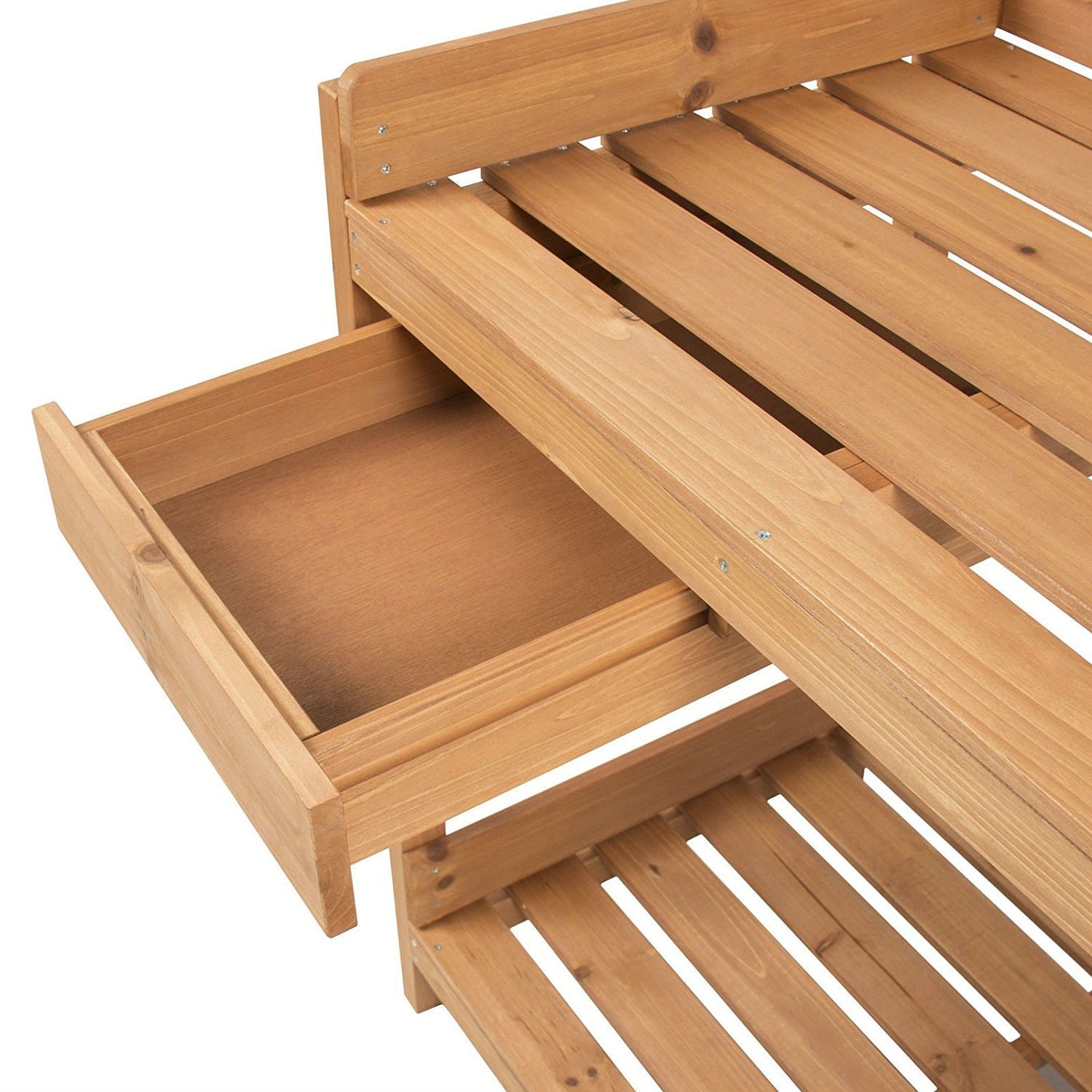 Solid Wood Garden Work Station Table Potting Bench in Natural Finish