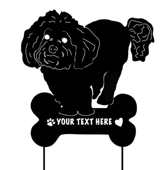 Bichon Frise Garden Stake or Wall Hanging