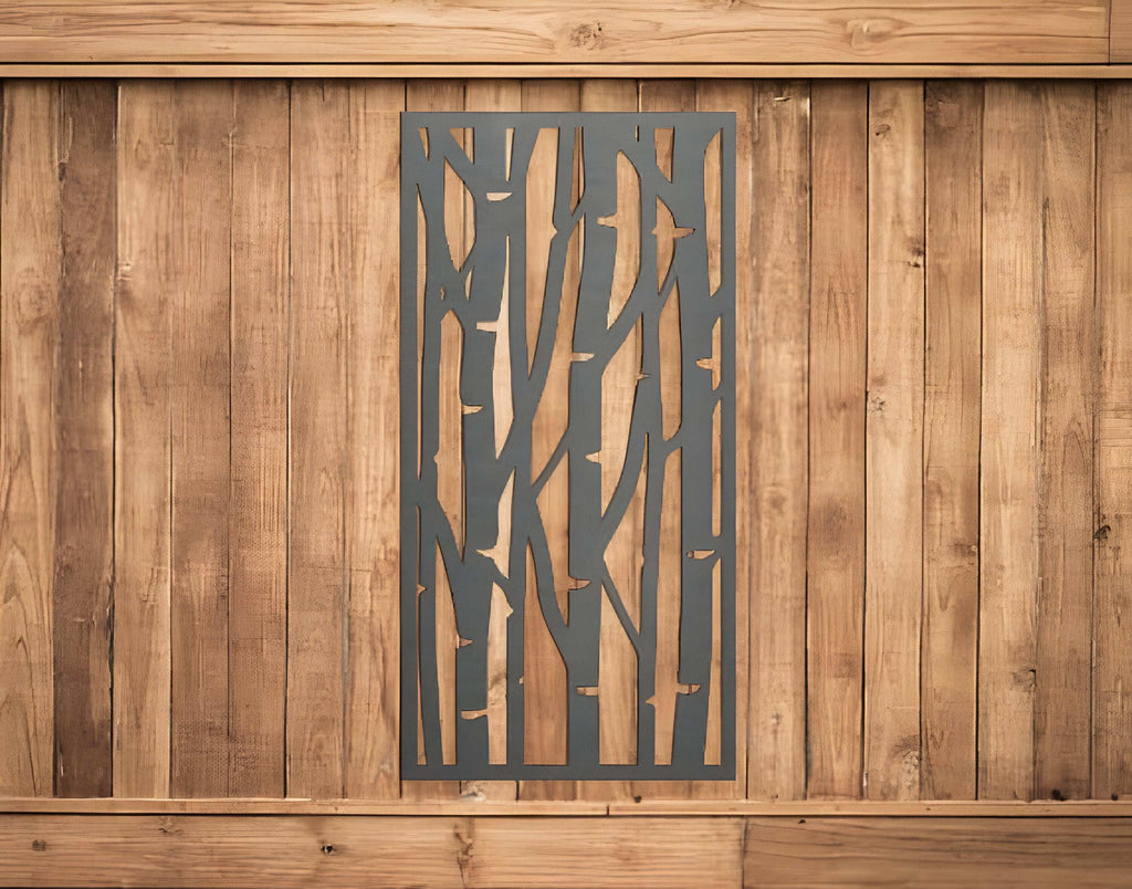 Birch Tree Metal Trellis/Privacy Screen