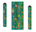 Bird Tweets Art Pole 40 Inches Tall Painted Peace Burgess