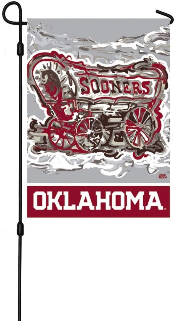 Boomer Sooner Justin Patten 2 Sided Garden Flag