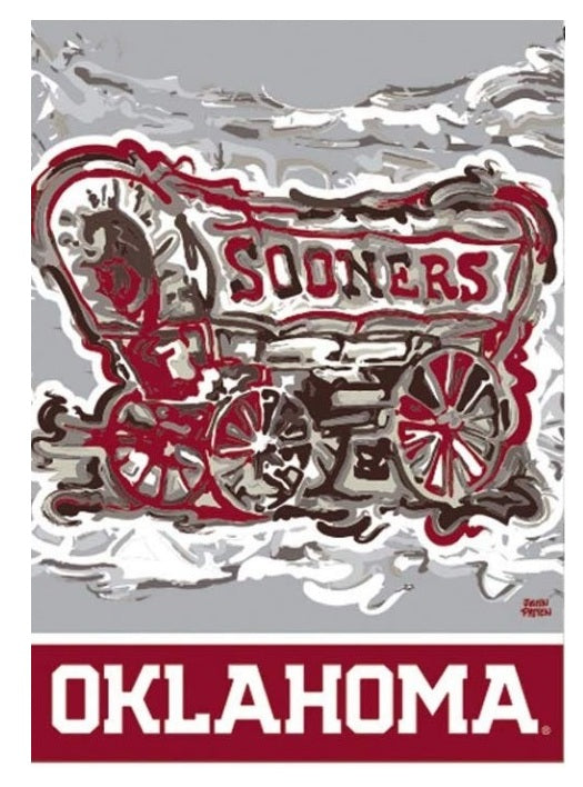 Boomer Sooner Justin Patten 2 Sided Garden Flag