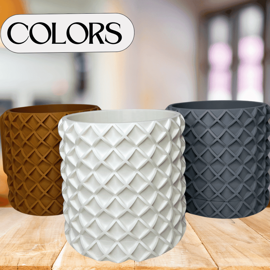 Bubble Lattice Wall Planter | 4" Diameter Modern Wall Planter Pot | Made in USA