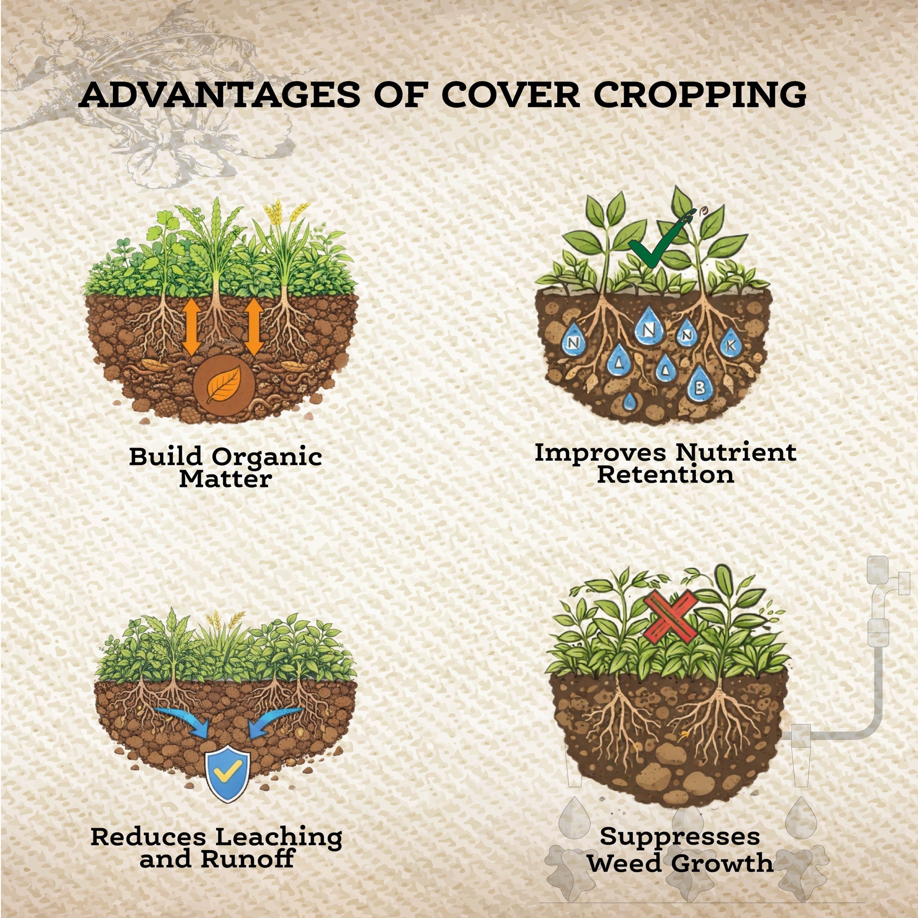 Scavenger Cover Crop Mix – 10 lb. - Covers 9000–12,000 sq ft (0.21–0.28 acres)