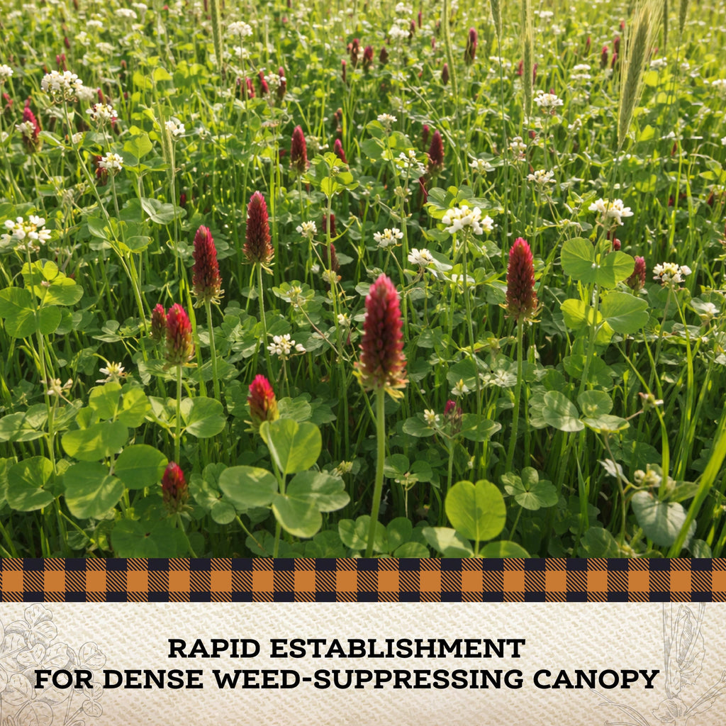 Weed Suppressor Cover Crop Mix – 9 lb. - Covers 9000–12,000 sq ft (0.21–0.28 acres)