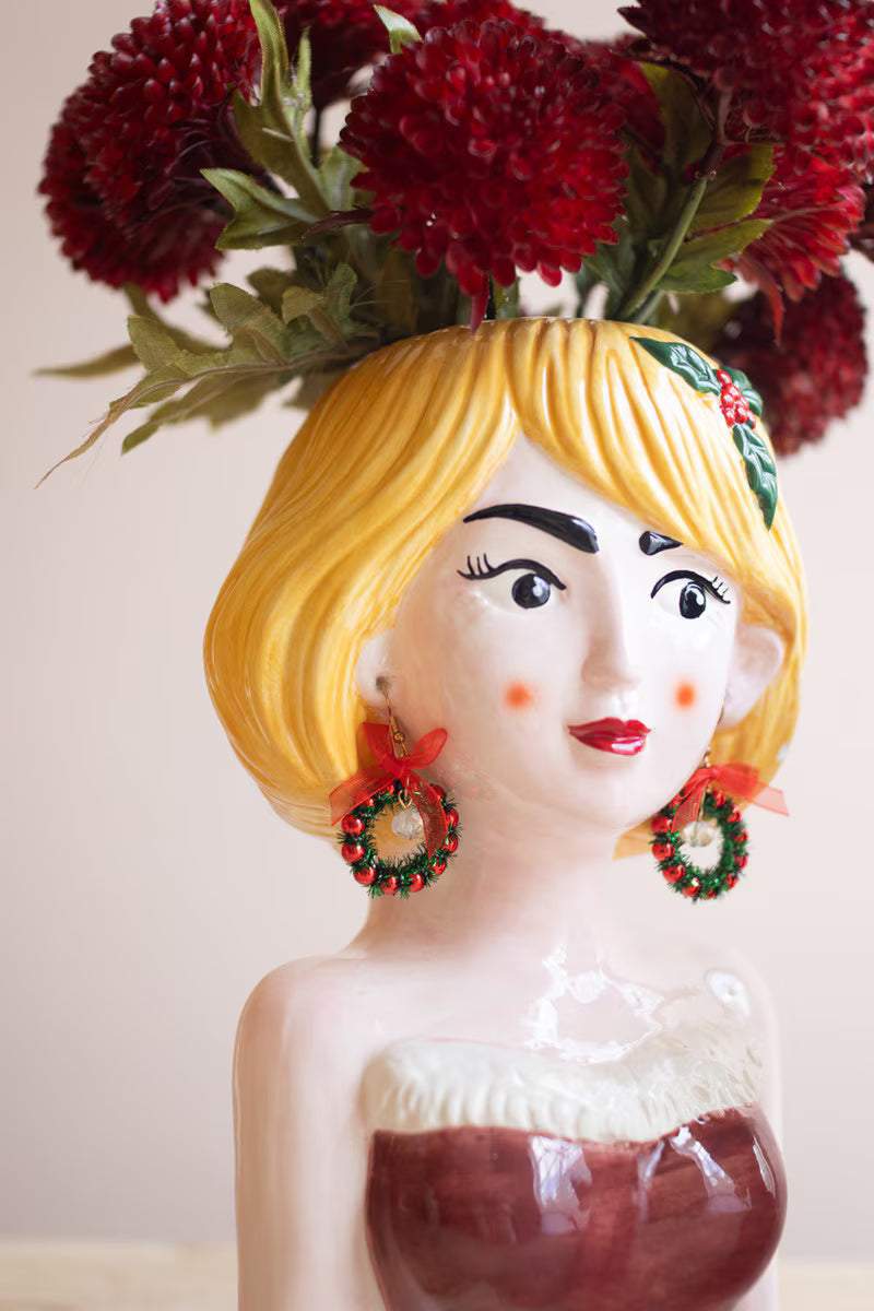 Ceramic Ladies Tacky Sweater Vase, 2 Style Options