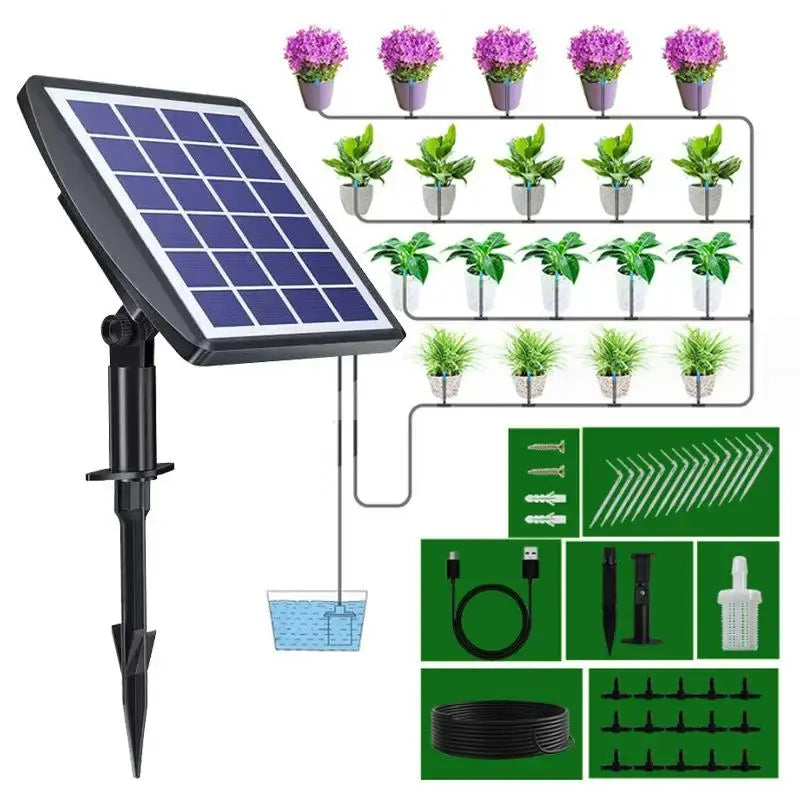 Solar-Powered Auto Irrigation Watering System