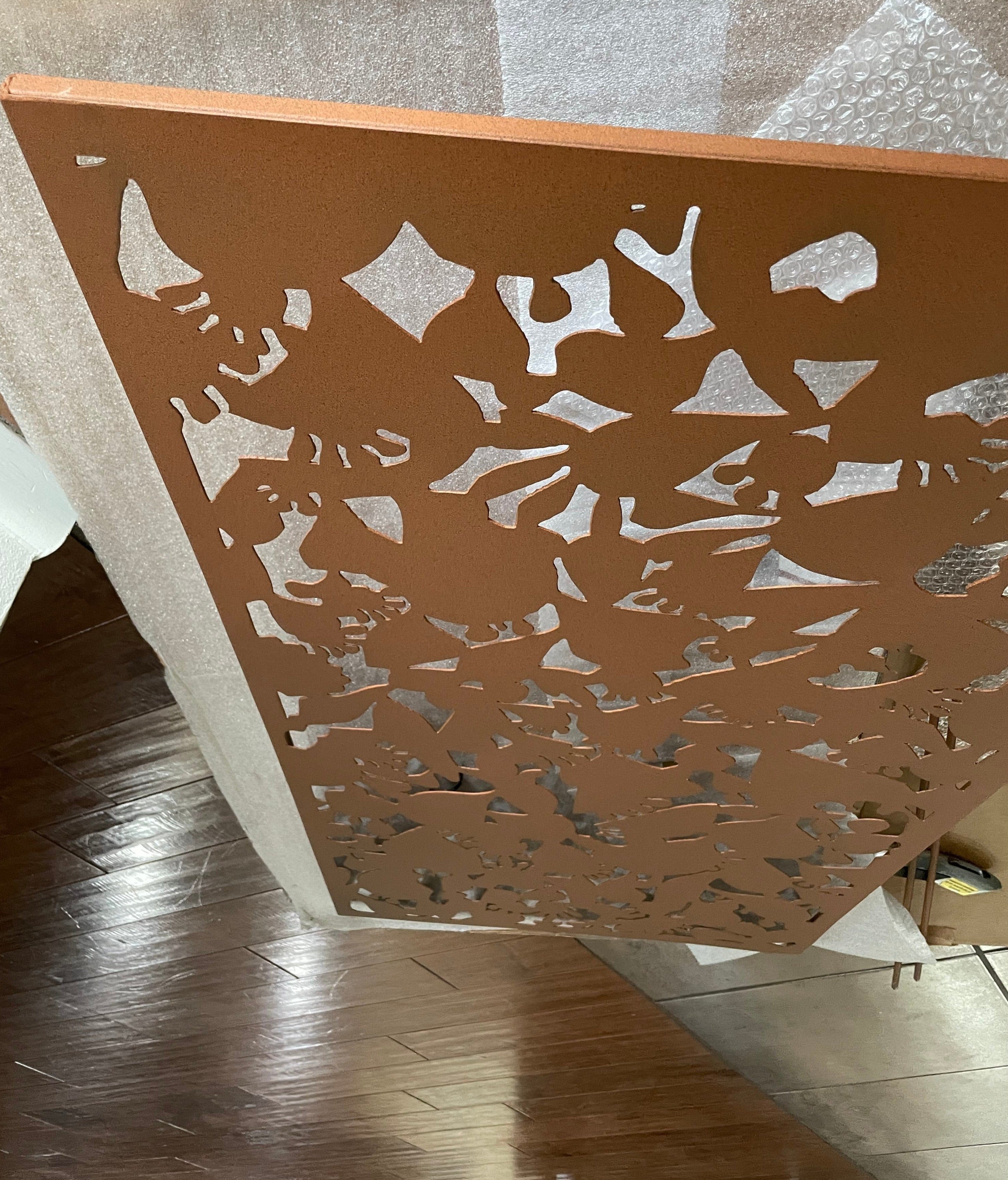 Outdoor Privacy Screen or Metal Wall Sculpture (46" Inch)