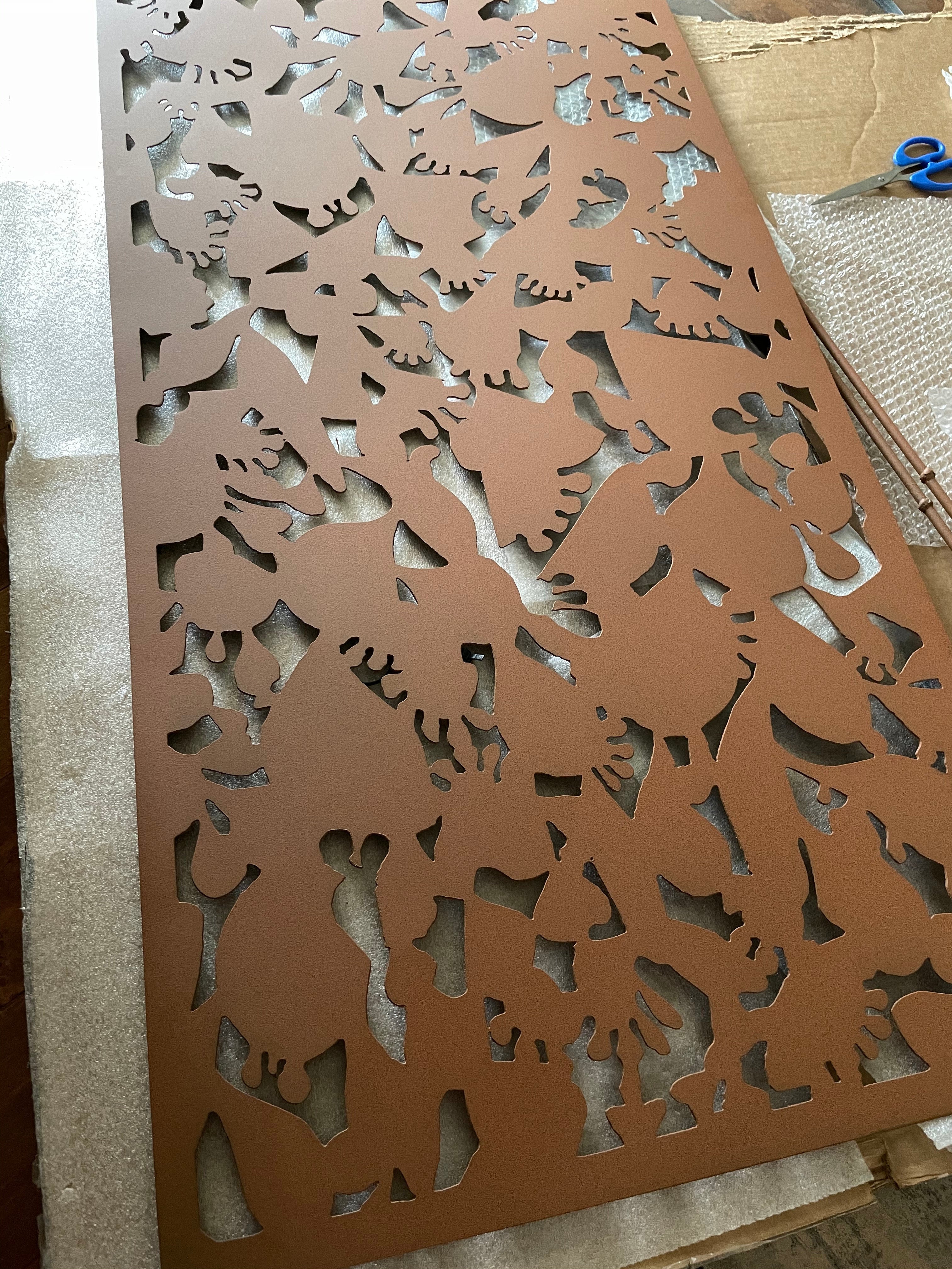 Outdoor Metal Deck Privacy Screen Panels (60” & 72”) – Heavy-Duty Steel for Patio & Backyard
