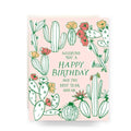 "Happy Birthday & Best Year Ahead" Cactus Greeting Card