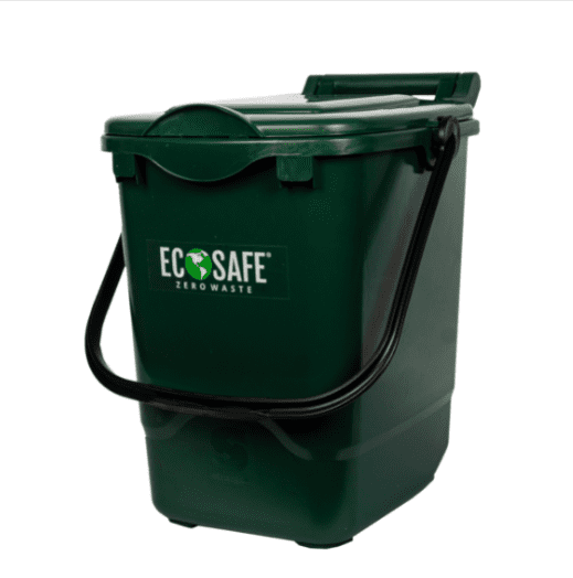 EcoSafe EcoCaddy 6-Gallon Compost Bin, Eco-Friendly Kitchen Trash, Food Waste Under Counter Bin (QTY 1), SKU ECGRN