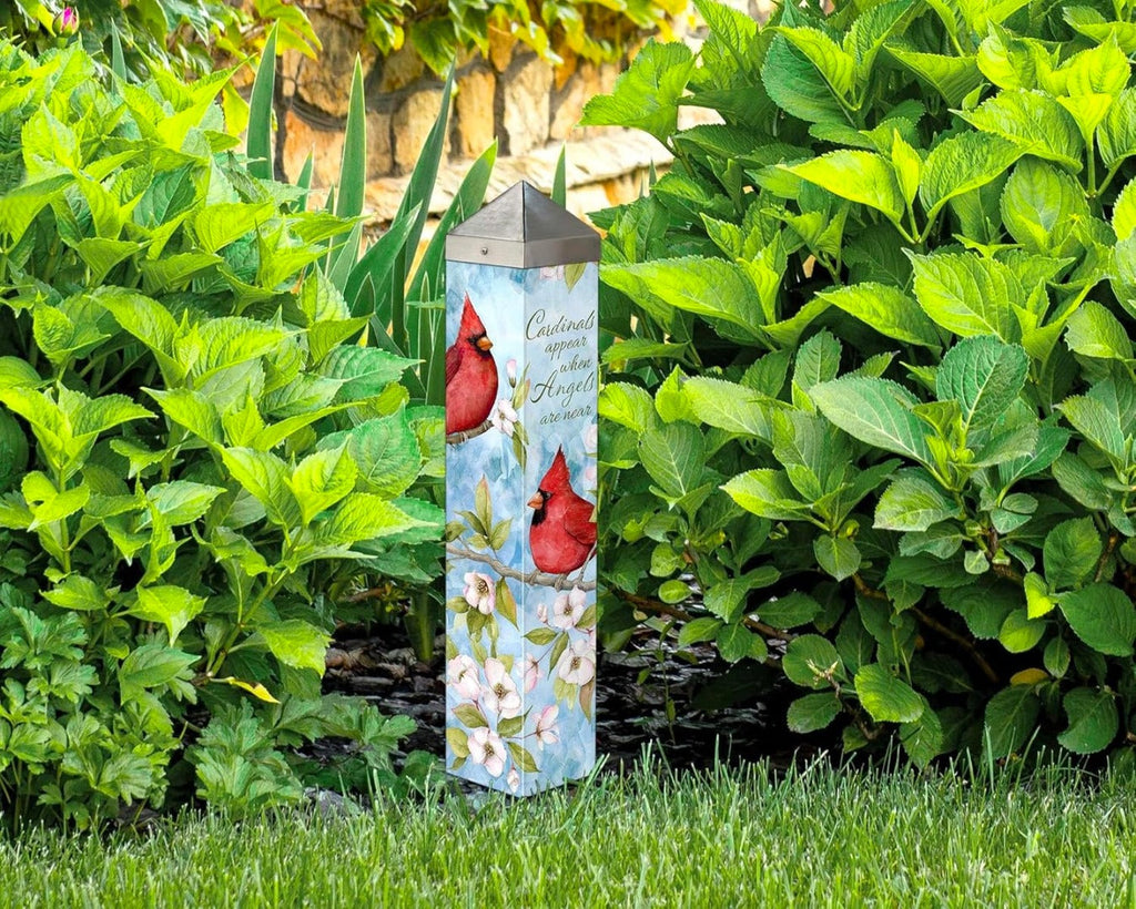 Cardinals Appear Art Pole 20 Inches Tall