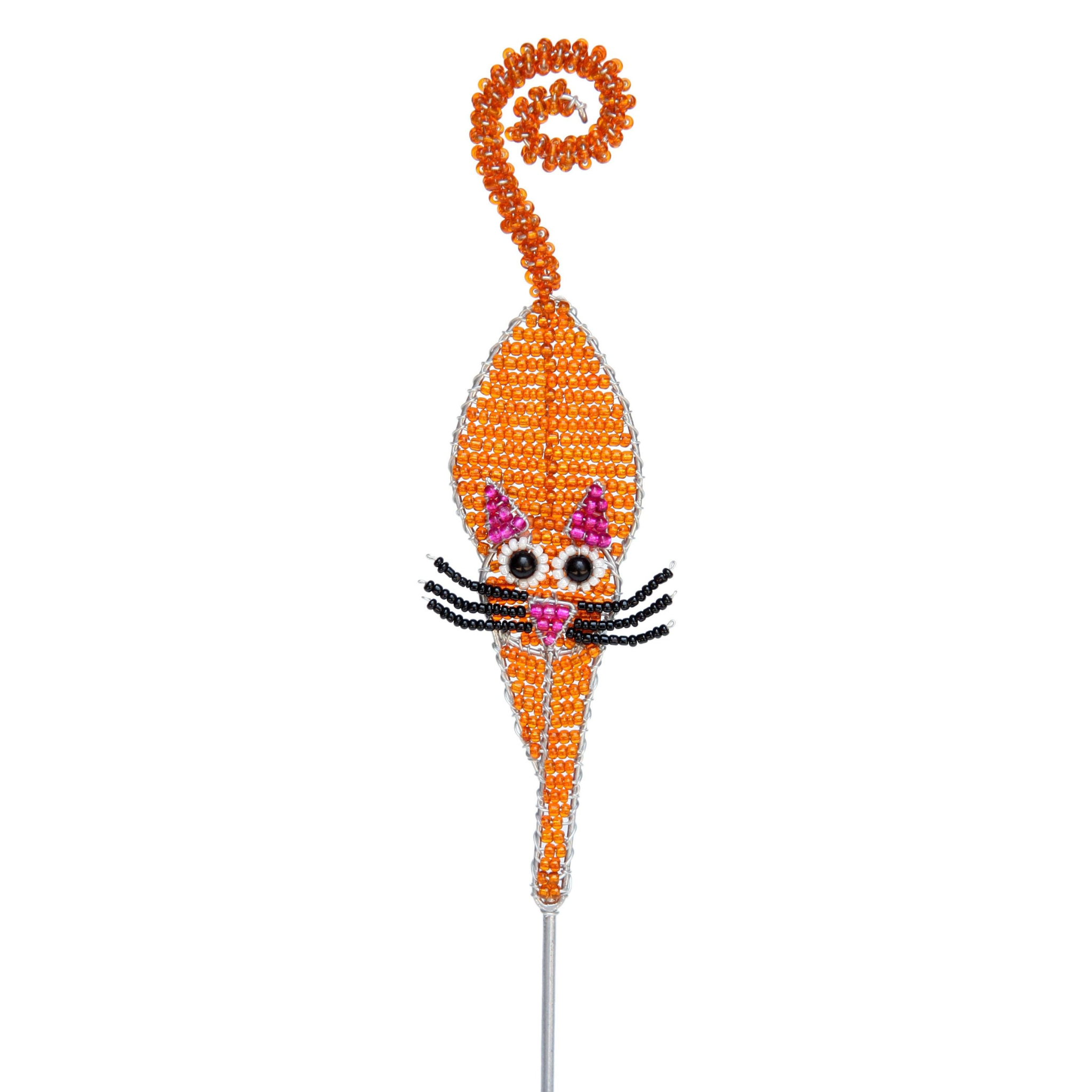 Cat Pot Stake  Orange
