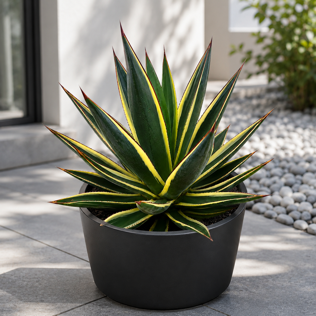 Agave ‘Snow Glow’ (Variegated Blue Glow Agave)