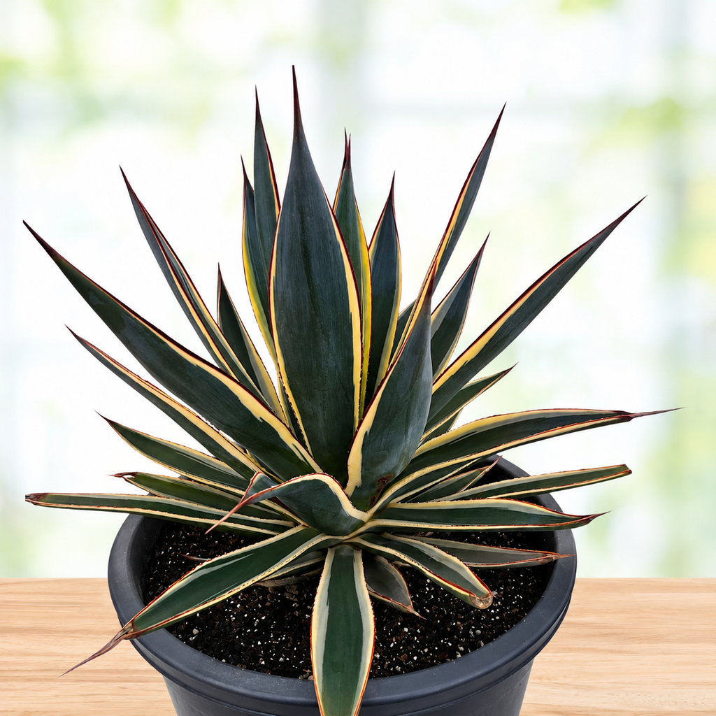 Agave ‘Snow Glow’ (Variegated Blue Glow Agave)