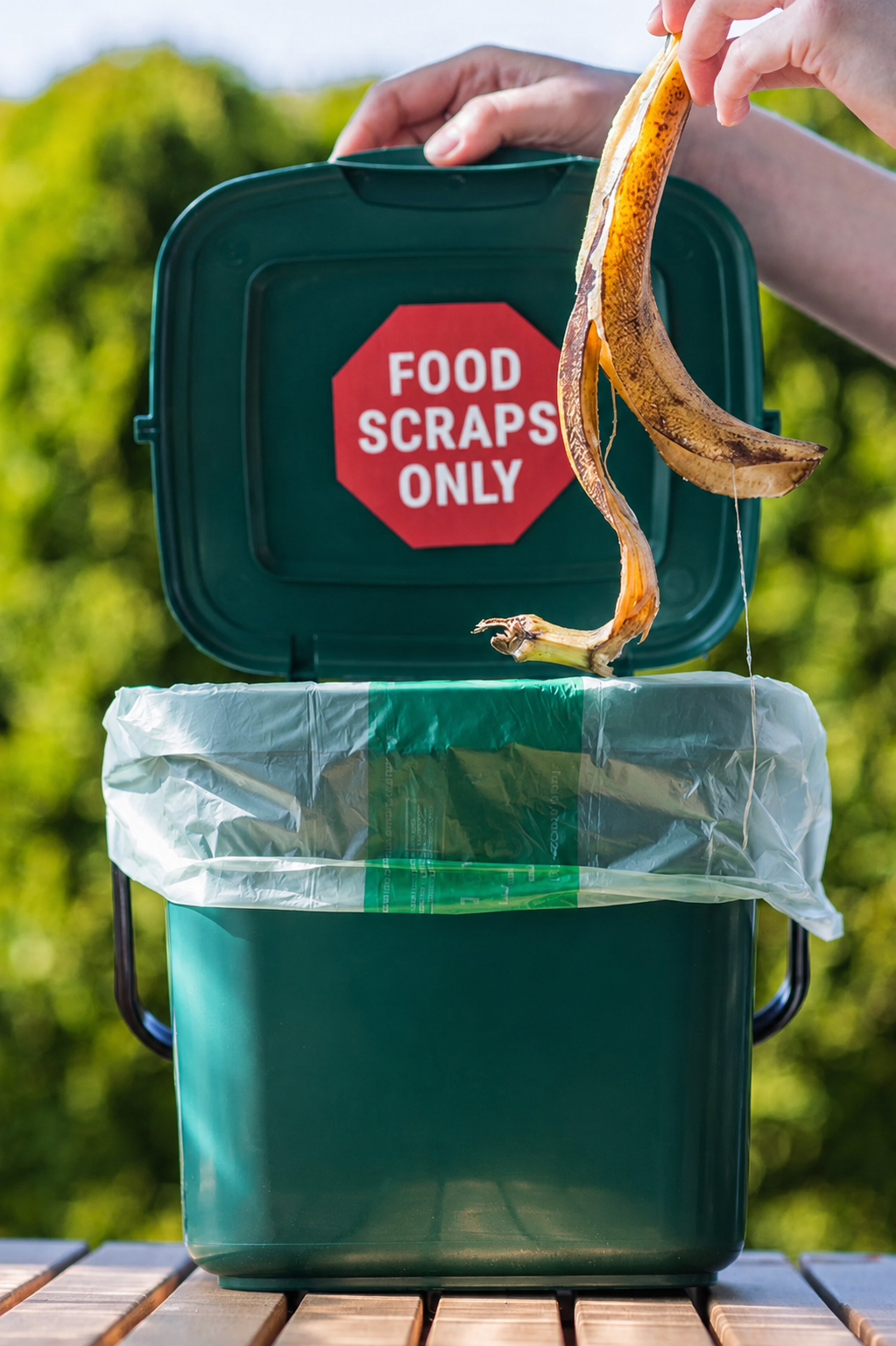 EcoSafe 2.5 Gallon Bin Caddy & Liners (QTY: 1 Bin + 90 Liners)