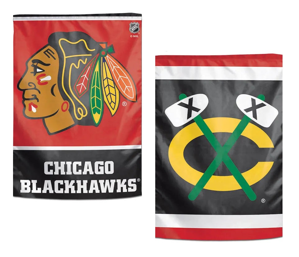 Chicago Blackhawks 2 Sided Garden Flag Logo