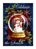 Christmas Garden Flag Snowman Celebrate The Season