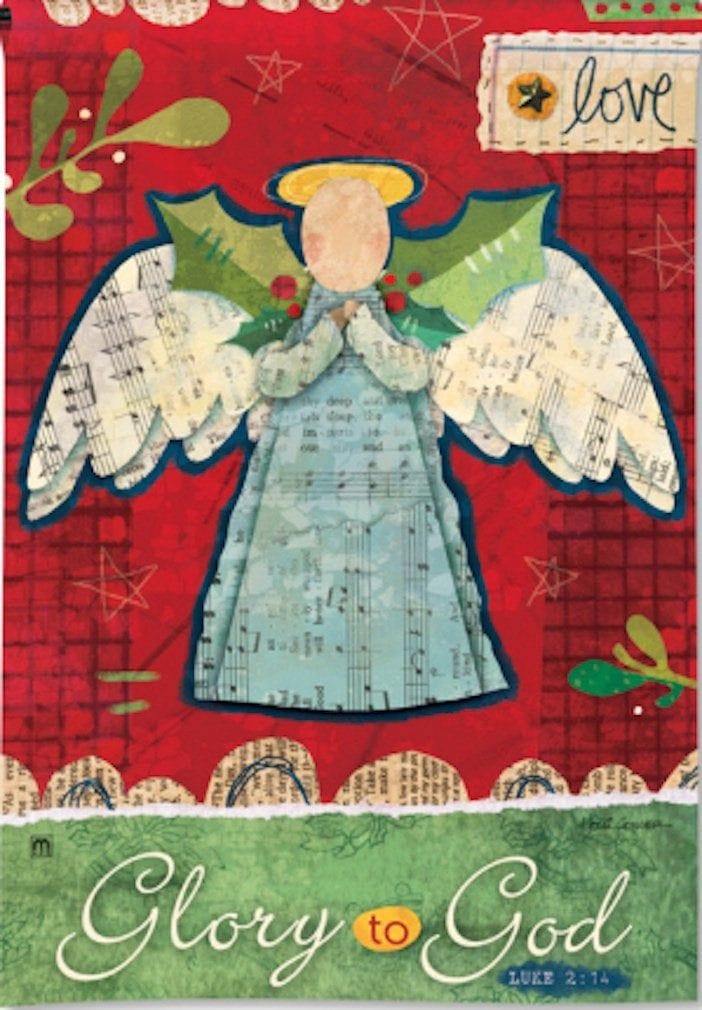 Christmas Glory To God Garden Flag Holli Conger