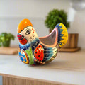 Colorful Talavera Chicken Planter | Hand-Painted Ceramic Decor