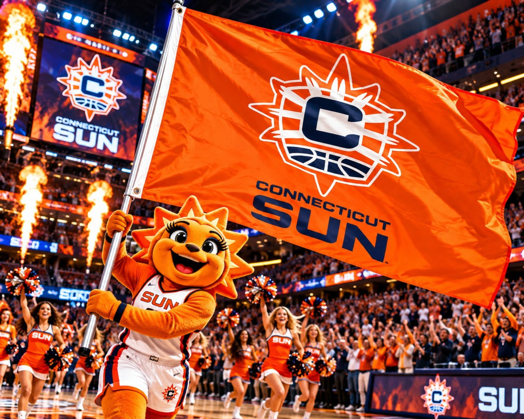 Connecticut Sun 3x5 Flag Orange
