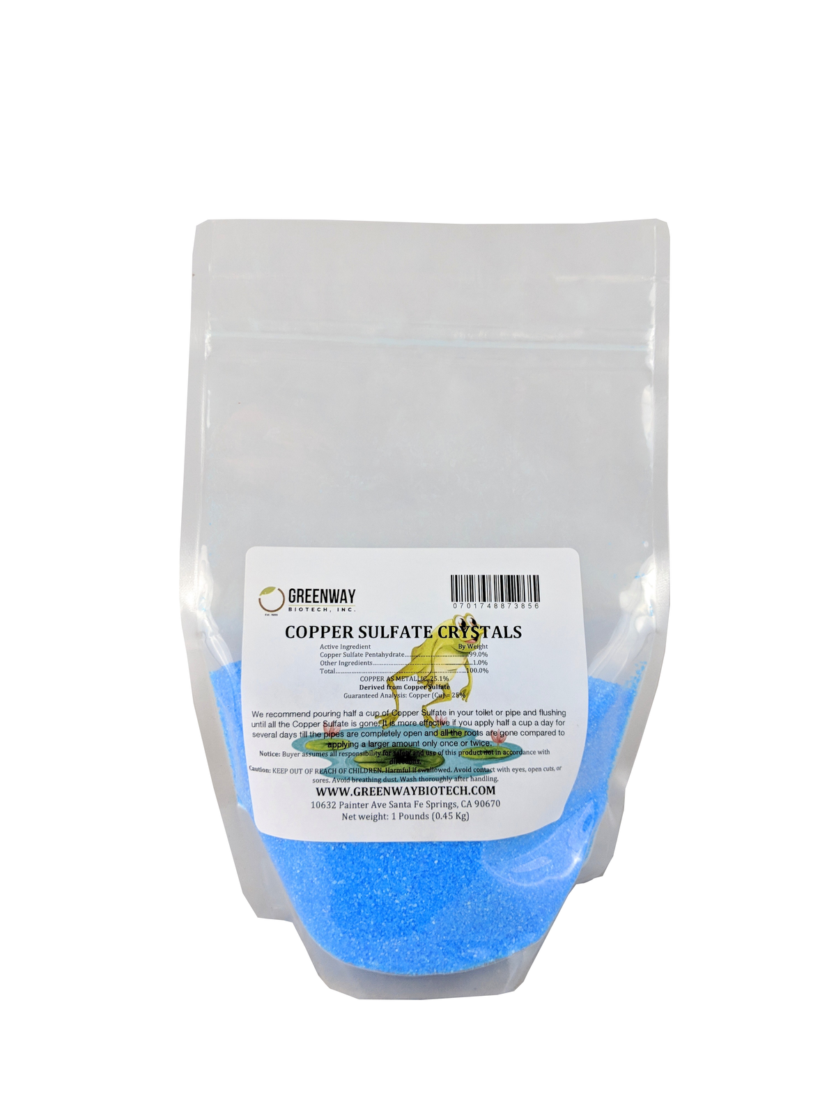 Copper Sulfate Fertilizer Crystals 25% Cu (99% Pentahydrate)