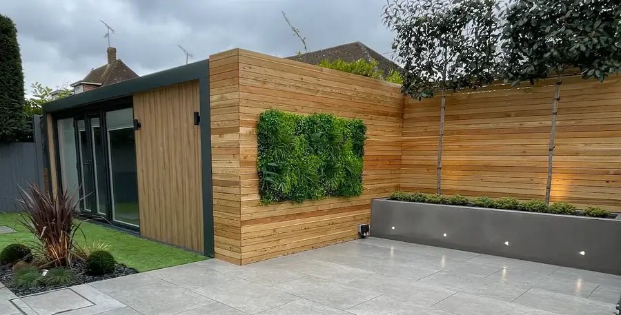 Country Fern Artificial Vertical Garden Green Wall Panel 40×40in 11 SQ FT – UV Resistant – Commercial Grade